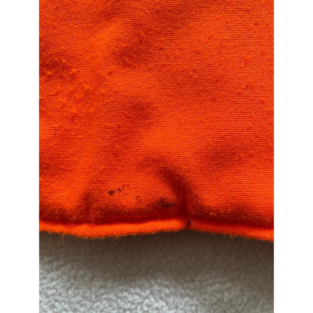 80s Walls USA Mens Large Hunting Vest Camo Orange Reversible Insulated Duck